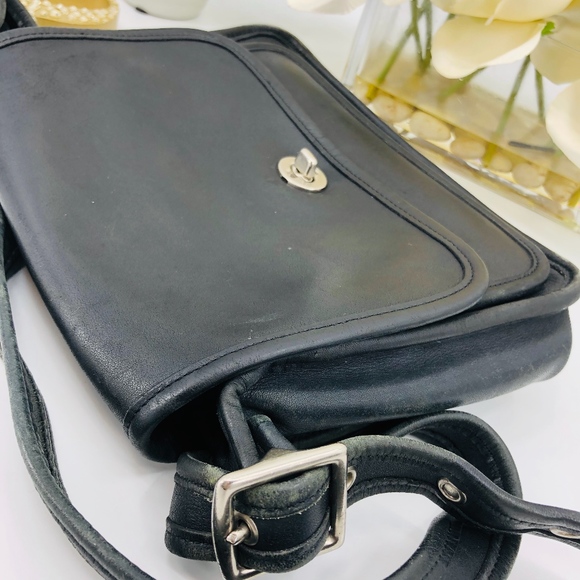 Vintage Coach Fold Over Bag Crossbody Shoulder Bag - Picture 5 of 8